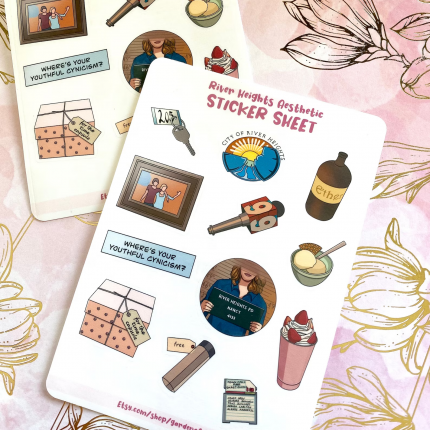 River Heights Aesthetic Sticker Sheet