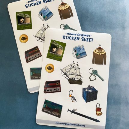 Iceland Aesthetic Sticker Sheet
